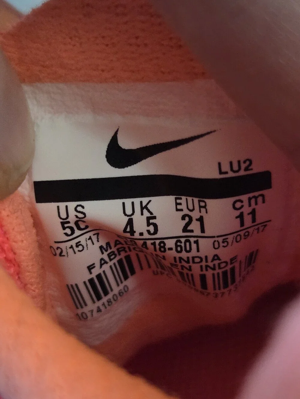 Nike Fuschia Revolution Revolution 3 TDV Kids Toddler Running Shoes size 5C